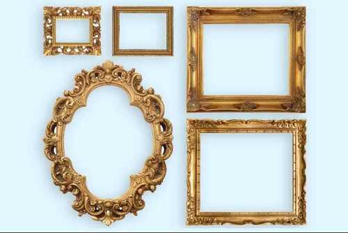 Golden Color Designer Photo Frame