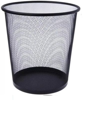 Open Top Black Color Metal Dust Bin 15 liter