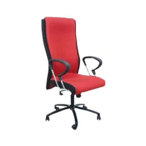 Red And Black Fabric Chair For Office