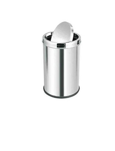 Silver Color Swing Push Dust Bin