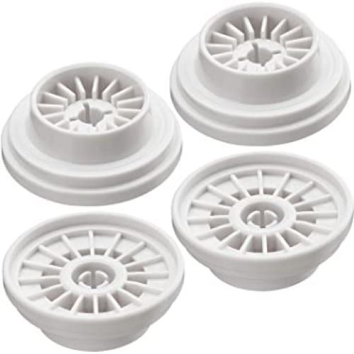 Spool Caps - Plastic Material, Small 25mm, Medium 35mm, Large 45mm Sizes, Round Shape, White Color | Compatible with Embroidery Machines, Essential Textile Machinery Spares