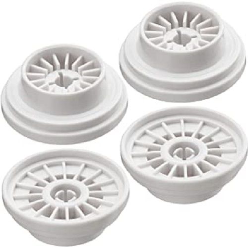 Spool Caps - Plastic, Small 25mm / Medium 35mm / Large 45mm, White Round for Embroidery Machines in Textile Industry