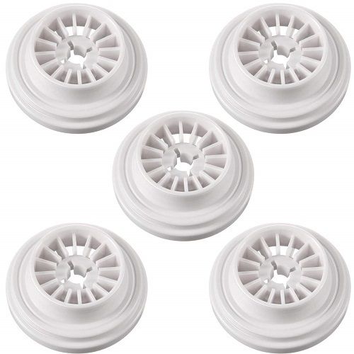 Spool Caps - Plastic, Small 25mm, Medium 35mm, Large 45mm | Round White Design for Embroidery Machine in Textile Industry