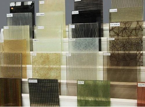 Square Shape Designer Fabric Laminated Glass