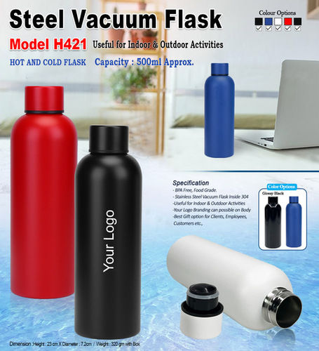 Steel Vacuum Flask H 421 For Promotional Gift By GIFT MAKER