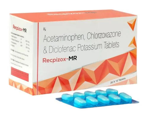 325 mg Acetaminophen Chlorzoxazone And Diclofenac Potassium Tablets