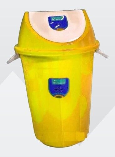 60 L Yellow Plastic Swing Dustbin