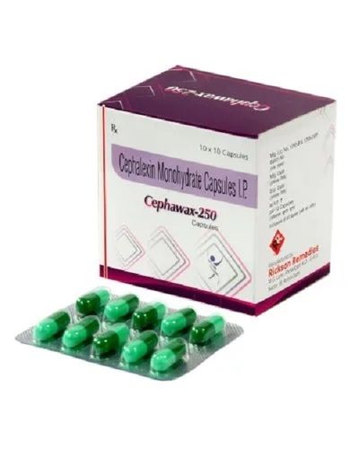 Cephalexin Monohydrate Capsules IP (Pack Size 10x10 Capsules)