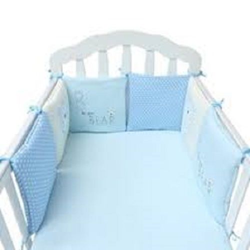 Cot Bumper Protector - 100% Cotton, All-Season Comfort | Breathable, Warm, Washable Baby Bedding Sets