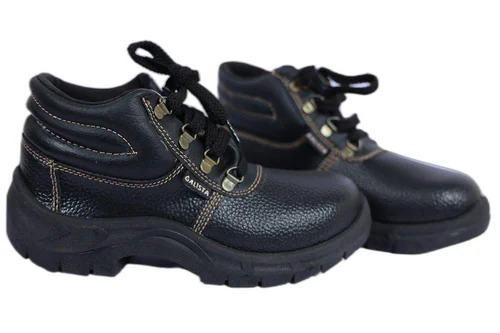 Labour Leather Safety Shoes - Color: Black