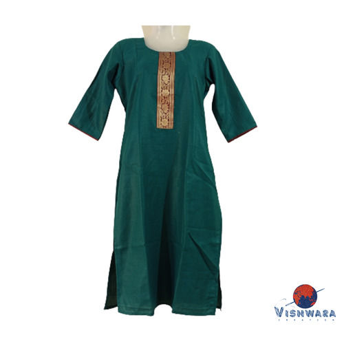 Ladies Short Sleeves Patchwork Kurti