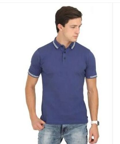 Mens Half Sleeve Plain Pattern Polo T-Shirt