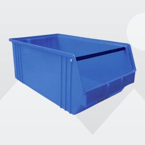 Rectangular Blue Plastic Stackable Bin