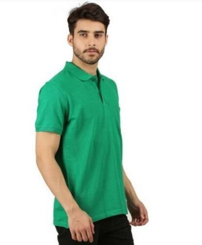 Short Sleeeves Plain Pattern Mens Knitted T Shirt