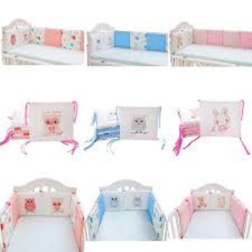 Cot Protector Bumper - 100% Cotton, All-Season, Breathable | Warm, Soft, Comfortable Baby Bedding for Safe Guarding Infant from Bumping