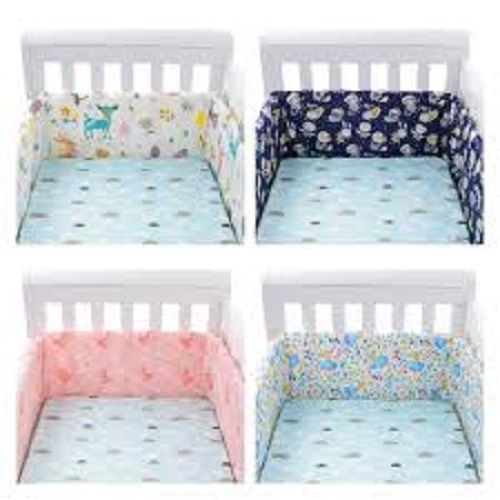 Cot Bumper Protector - 100% Cotton, All-Season Size | Warm, Soft, Breathable, Printed Design, Machine Washable