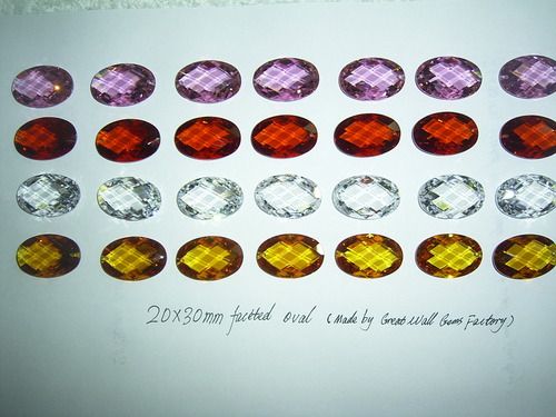 45 HRC 20x30mm Polished Cubic Zirconia