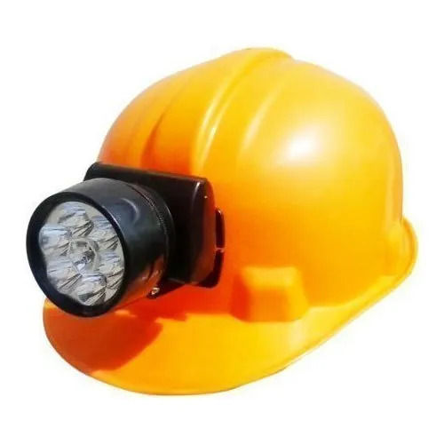 Polished Industrial Safety Helmet With Rechargeable Led Head Lamp