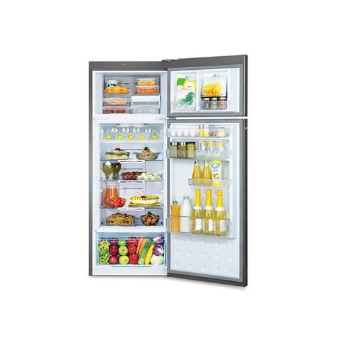 Metal Body Double Door Refrigerator With Toughened Glass Shelves