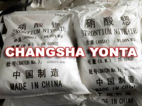 Strontium Nitrate - 99% Min, Industrial Grade Powder, Easily Soluble in Water, Optimal for Pharmaceuticals and Fireworks Applications