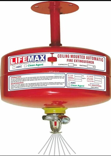 5 Kg Clean Agent Automatic Fire Extinguisher - Application: Industrial