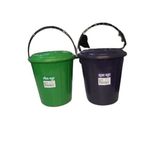 12 Liter Storage Capacity Round Open Top Plastic Waste Bin Application: Housekeeping