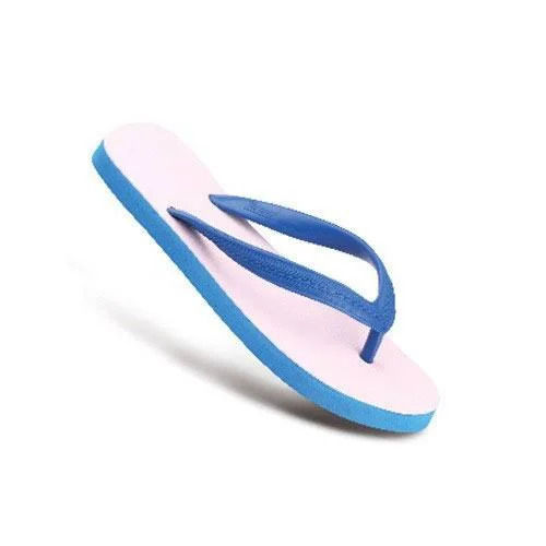 Blue And White Rubber Hawai Chappals For Mens