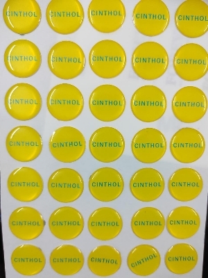 Dome Stickers - Epoxy, 1 Inch Diameter, 8 mm Thick | Corrosion Resistant, Durable Finish, Reliable Service Life