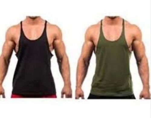 Multi Color Plain Mens Gym Sandos