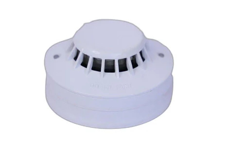 Photoelectric Heat Detector - Automatic Functioning, 220V Power Source | White MS Material, Ideal for Industrial Fire Safety Applications