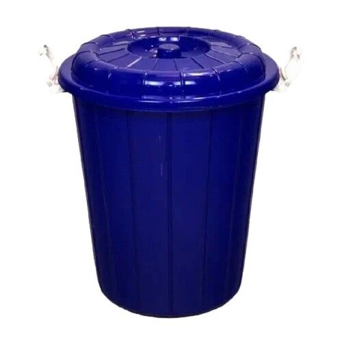 Plain Blue Color 80 Ltr Drum Dustbin