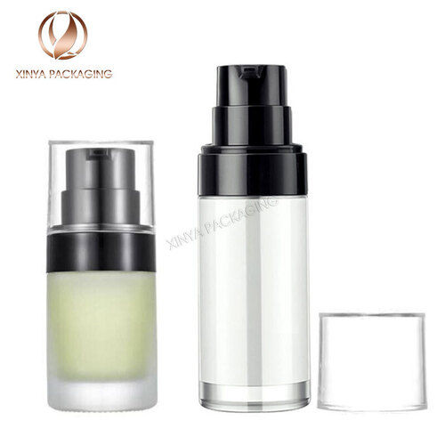 15 Ml And 30Ml Transparent Frosted Glass Cosmetic Bottle For Lotion Packaging Sealing Type: Pump Sprayer