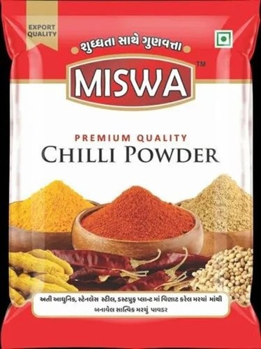 500 Gm Pouch Packed Red Chilli Powder - Regular Chilli Powder, Red Color, Food Grade, Raw Processing, Spicy Taste, 1 Year Shelf Life, Store in Dry and Cool Place