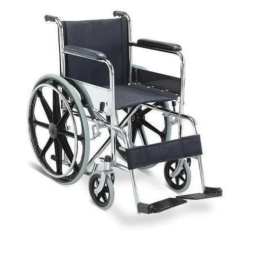 Black Folding Wheelchair - Castor Type: 4
