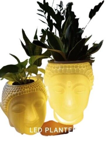 Frp Material Buddha Led Pots