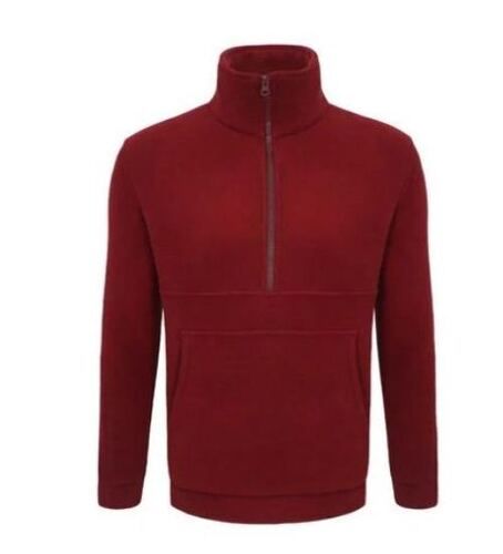 Round Neck Fleece Half Zipper Unisex Jacket