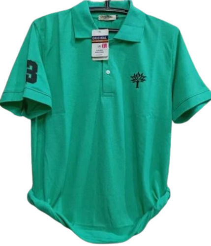 Cotton Fabric Mens Polo T Shirts