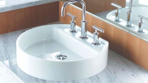 Hand Wash White Ceramic Sink For Home And Hotels