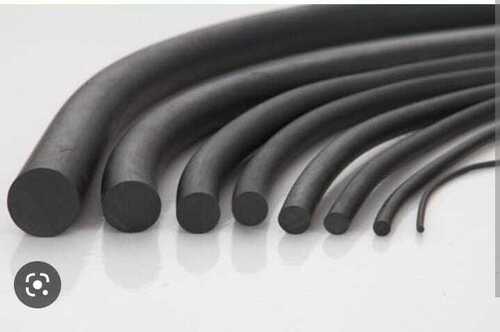 Plain Black Color Rubber Cord