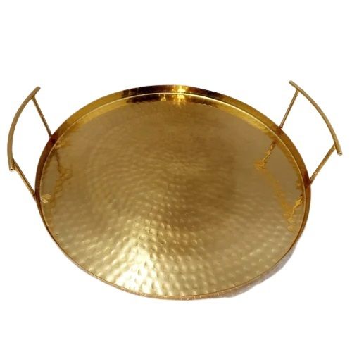 6 inch Round Handmade Metal Serving Tray