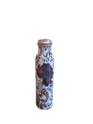 650ml Leakproof Leafs Printed Copper Bottle