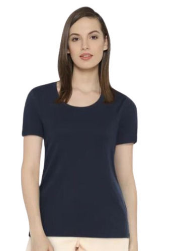 Ladies Plain Round Neck T Shirts