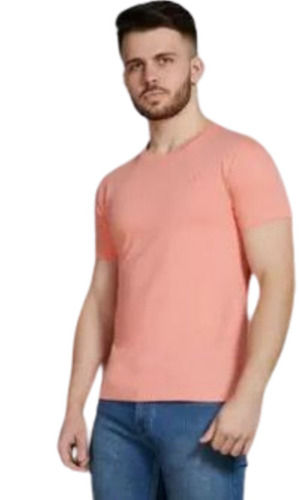 Mens Short Sleeves Round Neck Plain T Shirt