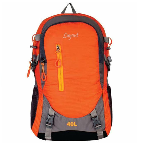 Nylon Waterproof Shoulder Bag - Size Large 2 Compartments Orange | Moisture Proof Unisex Design Side Bottle Pocket