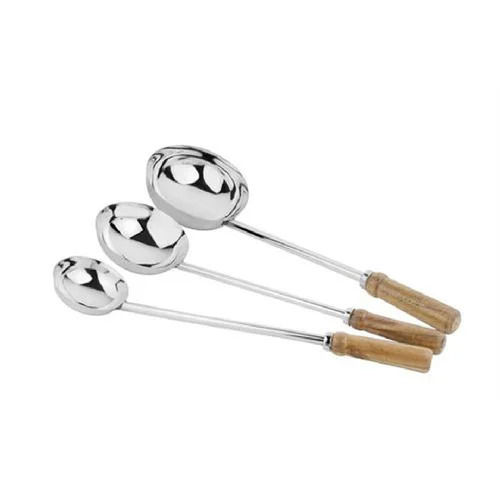 Stainless Steel Serving Spoon With Wooden Handle