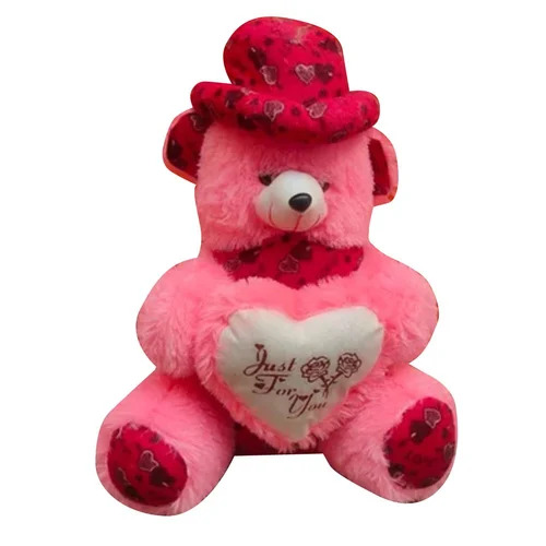 55 Cm Stuffed Teddy Bear With Heart