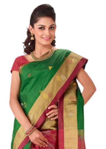 Casual Wear Skin-Friendly Lightweight Plain Pure Silk Ladies Traditional Saree