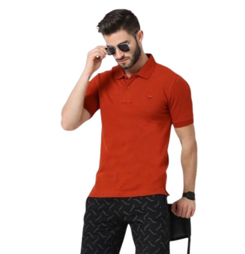 Plain Pattern Mens Polo T Shirt