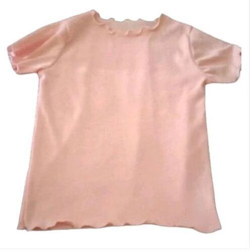 Plain Polyester Round Neck Short Tops