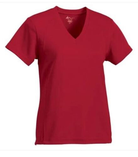 Short Sleeves Plain Ladies V Neck T Shirts